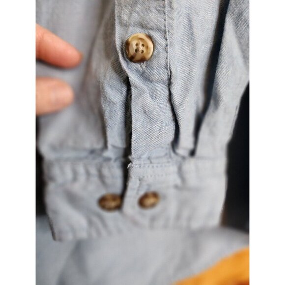 Carhartt Denim Shirt Men Large Blue Button Down Long Sleeve Casual Relaxed Fit - Picture 8 of 14